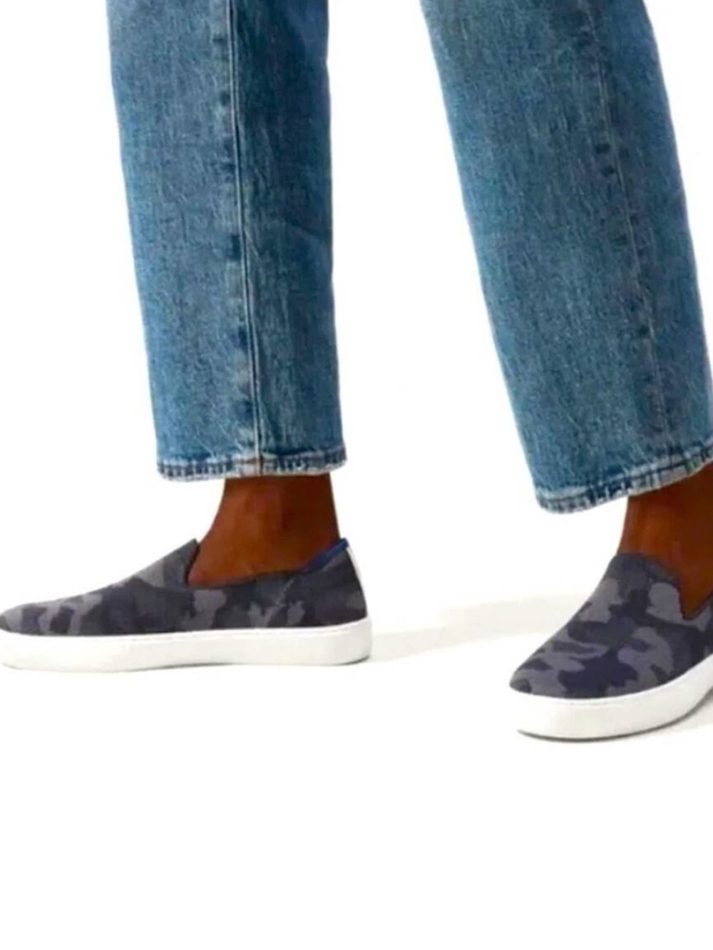 Rothy's Women's Gray Camo Slip-On Sneakers